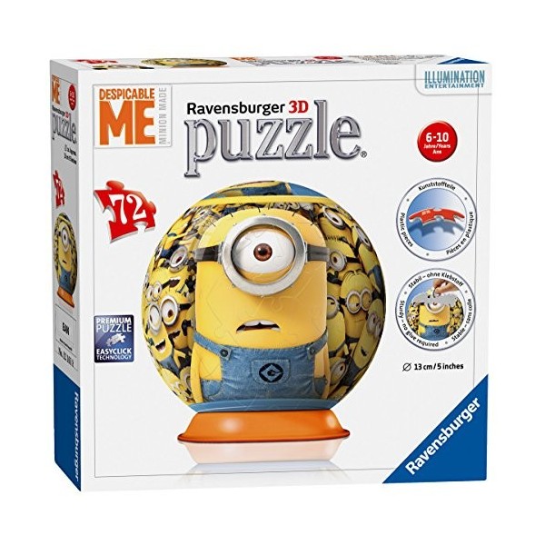 Ravensburger Puzzle Ball 3D 72 pièces : Les Minions