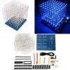 3D LED Cube Light Cube Kit 8x8x8 cm Cube Kit de Electronique Bricolage Cube Lumineux pour les Activités Dapprentissage des E