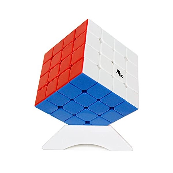 Oostifun Gobus Yongjun MGC Cube Magique 4x4x4 M Cube Magique Multicolour Stickerless Puzzle Jouets avec Support Cube