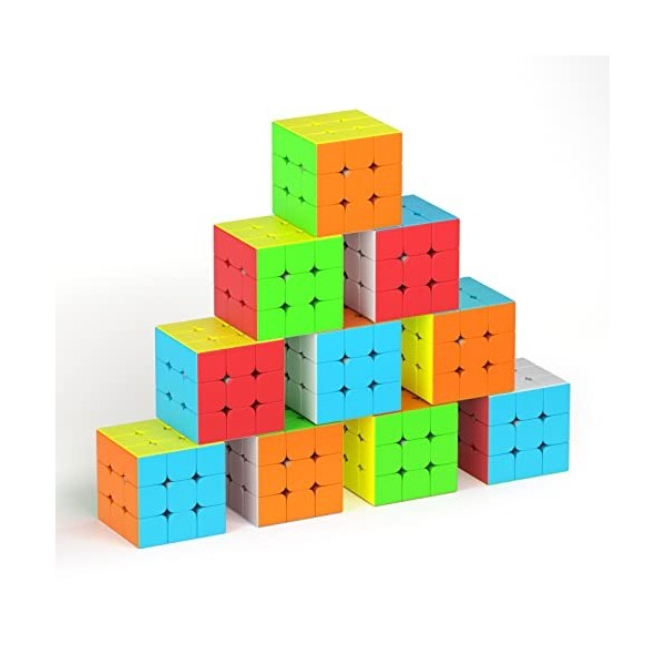 Vdealen Speed Cube Magique 3x3x3 Cube de Vitesse, 2.2 Pouce sans Autocollant Magic Cube pour Débutants et Utilisateurs Avancé