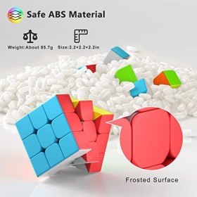 Vdealen Speed Cube Magique 3x3x3 Cube de Vitesse, 2.2 Pouce sans Autocollant Magic Cube pour Débutants et Utilisateurs Avancé