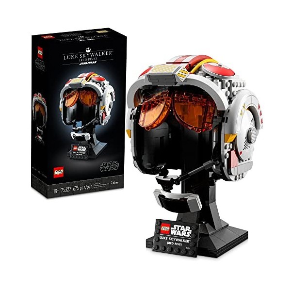 LEGO Star Wars 75327 Casque Luke Skywalker Red Five Kit de construction pour adultes . collection Star Wars à exposer 675 