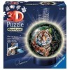 Ravensburger - Puzzle 3D Ball illuminé - Les grands félins - A partir de 6 ans - 72 pièces numérotées à assembler sans colle 