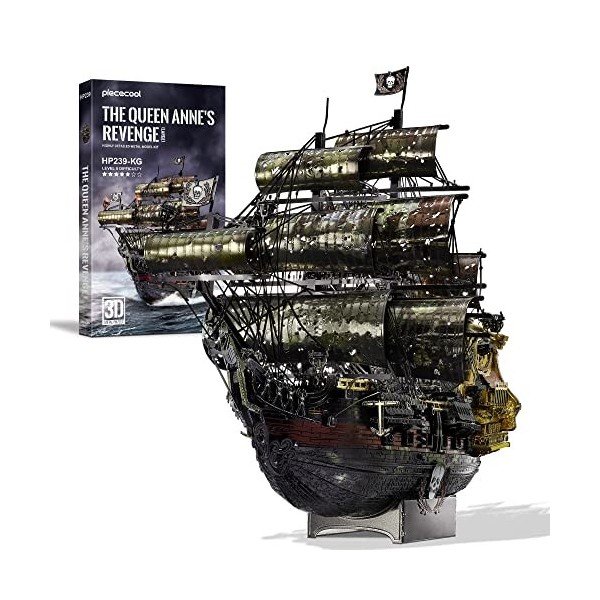 Piececool Puzzle 3D Metal Maquette, Noire Perle Bateau Pirate Maquettes à Construire, Maquettes et Modélisme, Cadeau dannive