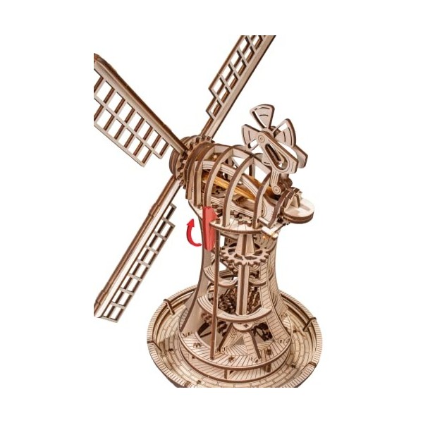 EWA Eco-Wood-Art - Windmill - Puzzle 3D mécanique en Bois - Casse-tête pour Adultes et Adolescents -à Monter soi-même sans Co