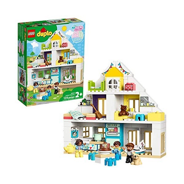 LEGO DUPLO Town Modular Playhouse 10929 Dollhouse with Furniture and a Family, Great Educational Toy for Toddlers, New 2020 