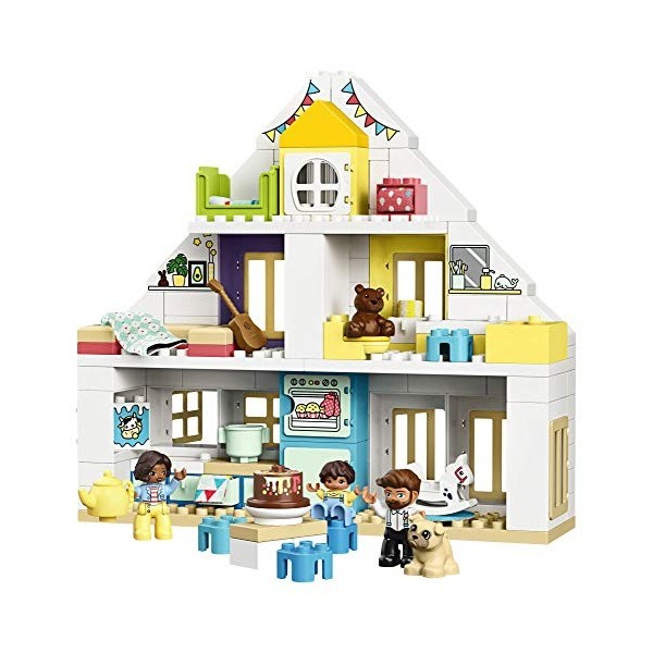 LEGO DUPLO Town Modular Playhouse 10929 Dollhouse with Furniture and a Family, Great Educational Toy for Toddlers, New 2020 