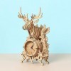 BaronHong Puzzle en bois 3D avec tête de cerf, puzzle en bois 3D, modèle de construction, décoration de maison, puzzle de bri