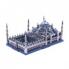 Microworld J029 Puzzle 3D en métal découpé au laser Motif Mosquée Bleu Turquie