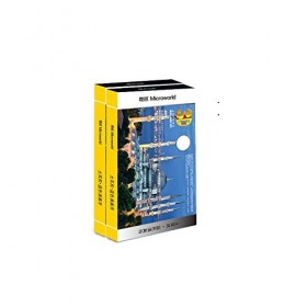 Microworld J029 Puzzle 3D en métal découpé au laser Motif Mosquée Bleu Turquie