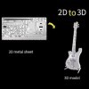 Puzzle 3D en Métal, Kits Dartisanat, Modèle De Guitare Basse, Kit pour Construire Un Casse-Tête, Jouet Créatif, Cadeau pour 