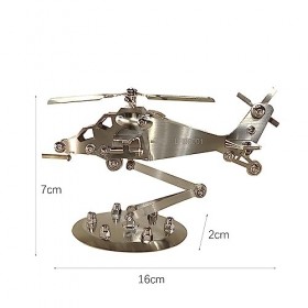 Jauhmui Kits De ModèLe en MéTal à Construire, Kit De ModèLe DHéLicoptèRe DIY éChelle,Bricolage Construction ModèLe à Collect