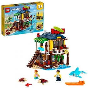 LEGO Creator 3in1 Surfer Beach House 31118 Building Kit Featuring Beach Hut and Animal Toys, New 2021 564 Pieces 