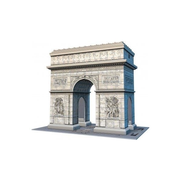 cavernedesjouets Coffret Puzzle 3D - Arc de Triomphe 216 pièces 26 cm de Haut - Set Puzzle Monument de Paris + 1 Carte Tigre