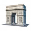 cavernedesjouets Coffret Puzzle 3D - Arc de Triomphe 216 pièces 26 cm de Haut - Set Puzzle Monument de Paris + 1 Carte Tigre