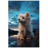 Puzzles en Bois de 1000 pièces, pour Adulte, Chien sous Les étoiles, Yorkshire Terrier, série de Puzzles de Chiens Animaux D
