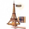 Rolife Tour Eiffel avec lumière - Puzzle en bois 3D - Décoration de bureau - Cadeau pour adolescents et adultes