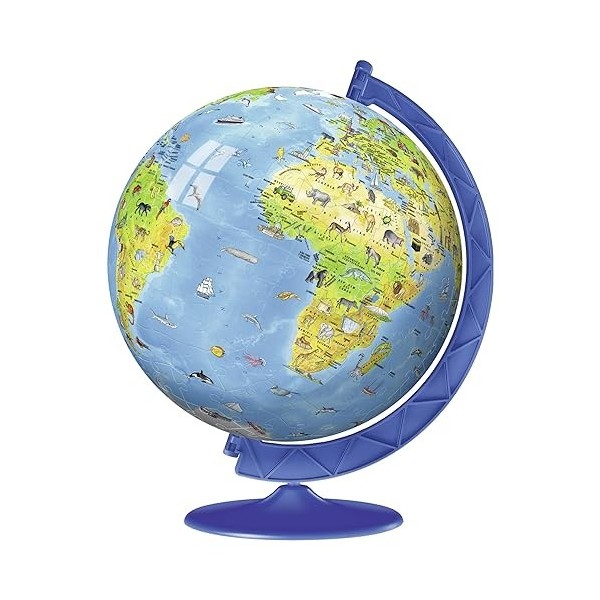 Ravensburger Puzzle 3D Globe, âge recommandé à partir de 6 Ans, 180 pièces, diamètre 20 cm