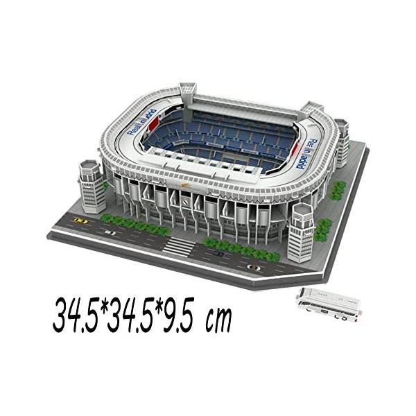 Puzzles 3D,Modèle de terrain de football,Modèle de jouet de construction bricolage Puzzle 3D Fans de football Cadeau commémor
