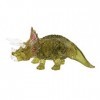 HCM Kinzel 59204 Puzzle 3D Crystal Triceratops avec nid et œufs à emboîter, pour Adultes et Enfants, 61 pièces, Vert, Transpa