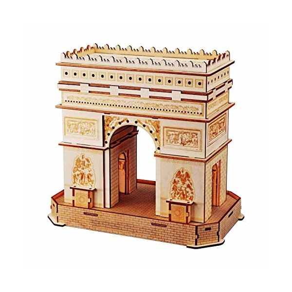 Puzzle en Bois 3D : larc de Triomphe ROEOLNIL, Prince Figurine Puzzle, Kit de modèle de Construction éducatif