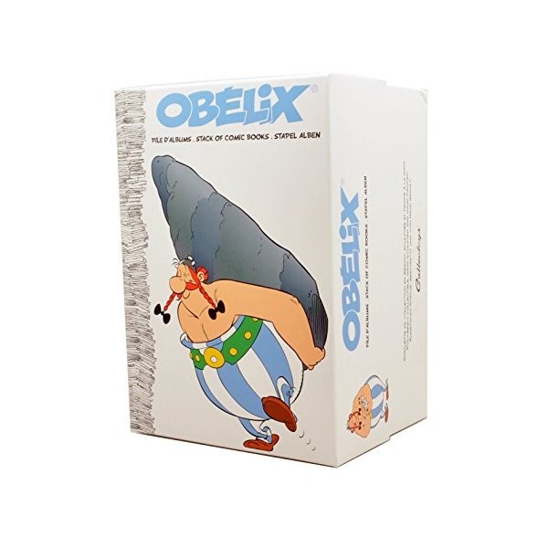 Plastoy Astérix Obelix Pile DAlbums Figurine, 124, 14.00 x 13.00 x 25.00, PLA00124, Multicolor