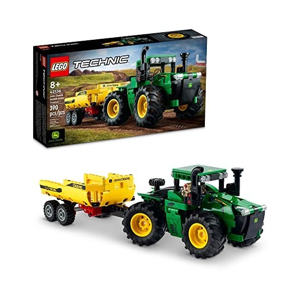 LEGO Technic John Deere 9620R 4WD 42136 Model Building Kit. A Project Designed for Kids Who Love Tractor Toys. Complete with 