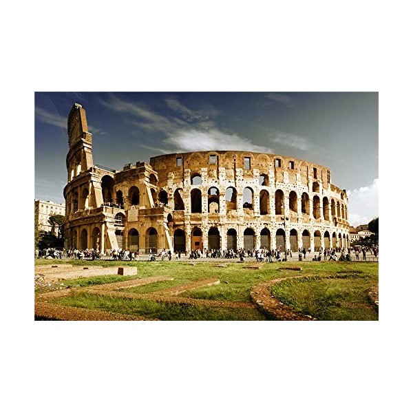 YANCONG Puzzle 1000 Pièces, Puzzle 3D, Colisée À Rome, Italie Bâtiment Ancien