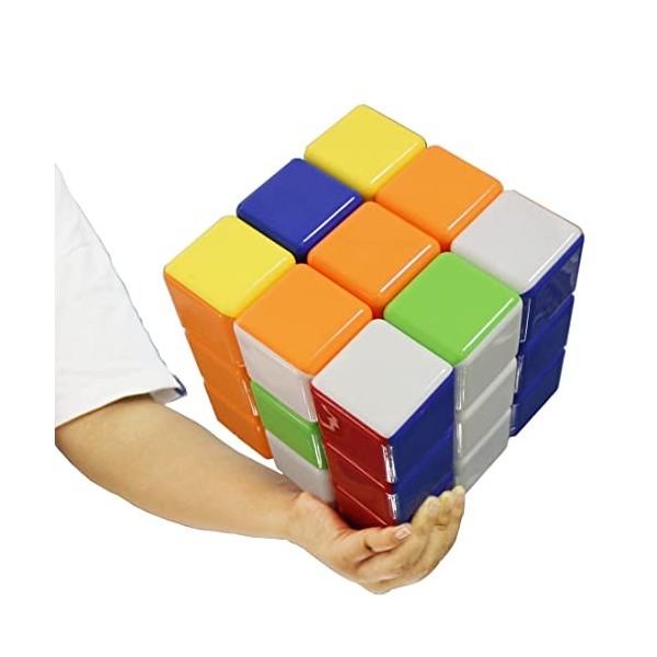 FunnyGoo Heshu Super Large 18CM 3x3x3 Puzzle Autocollant de Vitesse Coloré sans Autocollant Magic Cube