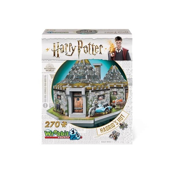 Wrebbit3D HOGHAG Hagrids Hut Harry Potter Puzzle, Multicolor, 270-Piece 