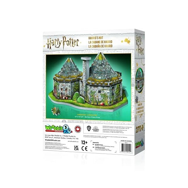 Wrebbit3D HOGHAG Hagrids Hut Harry Potter Puzzle, Multicolor, 270-Piece 