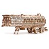 Wood Trick Fuel Tank Trailer Addition for Big Rig Truck, Petrol Trailer for Semi Truck - 3D Wooden Puzzle, ECO Wooden Toys, B