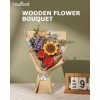 ROWOOD Puzzle 3D en Bois DIY Bouquet De Fleurs, Maquette en Bois A Construire À Assembler Ensemble, Dartisanat pour Adultes,