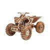 Wood Trick Cross Quad Bike Puzzle en Bois 3D à Construire pour Adultes et Enfants - Parcourt jusquà 9 m - Kits de Modèles de