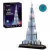 Puzzle 3D - Burj Khalifa LED | Maquette A Construire | Puzzle 3D Adulte Et Puzzle 3D Enfant | Puzzle Enfant 8 Ans | Maquette 