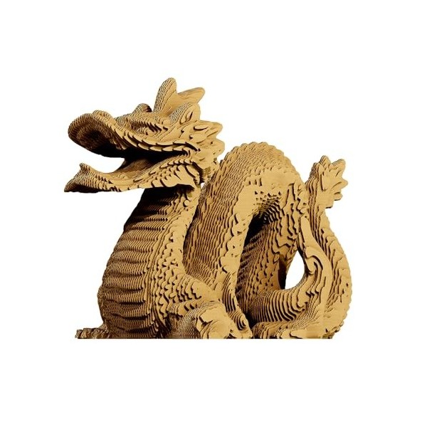 CARTONIC - Dragon: Un Voyage captivant dassemblage et de créativité - Puzzle 3D en Carton - Le Carton se transforme en Une F