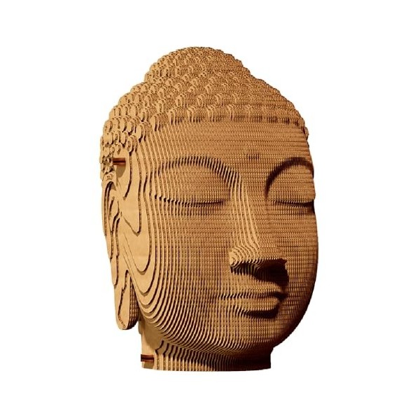 Ensemble de Puzzle 3D CARTONIC - Buddha - Puzzle 3D en Carton - Le Carton se transforme en Une Figure en Relief - Tous Les âg