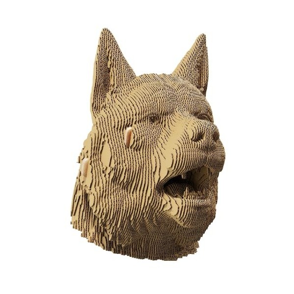 Ensemble de Puzzle 3D CARTONIC - Loup - Puzzle 3D en Carton - Le Carton se transforme en Une Figure en Relief - Tous Les âges