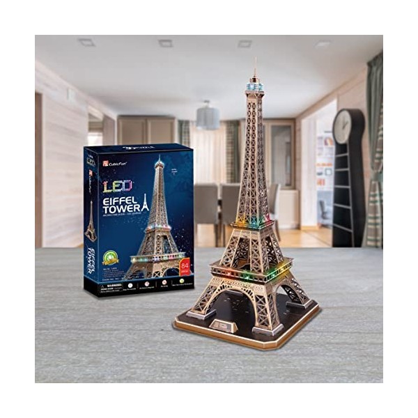 Puzzle 3D - Torre Eiffel LED | Maquette A Construire | Puzzle 3D Adulte Et Puzzle 3D Enfant | Puzzle Enfant 8 Ans | Maquette 