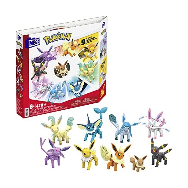 MEGA Combo Jeu de Construction Construx Pokemon Coffret Évolutions Devoli [Exclusif Amazon] avec Jeu de société Pictionary J