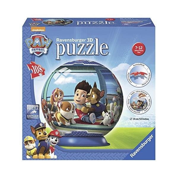 Ravensburger - 12255 - Puzzle 3D PatPatrouille - 108 Pièces