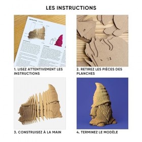 Ensemble de Puzzles 3D CARTONIC - GNOME - Activité Amusante et captivante - Modèle en Carton