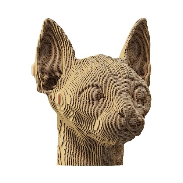 Ensemble de Puzzle 3D CARTONIC - Chat Sphynx - Puzzle 3D en Carton - Le Carton se transforme en Une Figure en Relief - Tous L