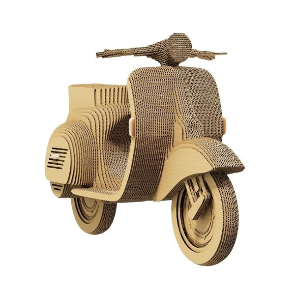 Ensemble de Puzzle 3D CARTONIC - Scooter - Puzzle 3D en Carton - Le Carton se transforme en Une Figure en Relief - Tous Les â