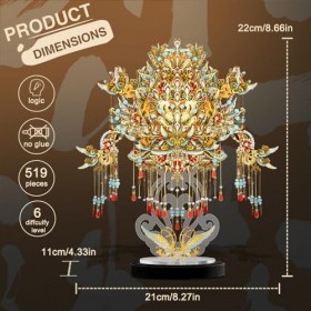 Piececool Puzzle 3D en métal, bâtiment pour kit de modélisme pour adultes, puzzles 3D à construire, kits de bricolage, meille