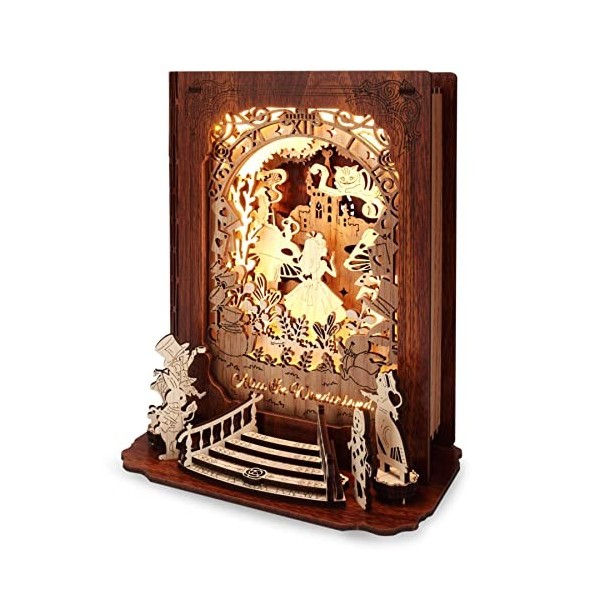 Lego Adulte Puzzle 3D Horloge LED FUNPOLA - Kit Construction Avec Lumière Colorée Changante - Cadeau Créatif Adulte Décoration Bureau Originale