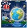 Ravensburger Globe du Monde Lumineux partir de 6 Ans-Puzzle 3D-188 pièces-Pas de Colle nécessaire-Cadeaux éducatifs pour Enfa