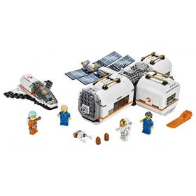 LEGO City Space Lunar Space Station 60227 Space Station Building Set with Toy Shuttle, Detachable Satellite and Astronaut