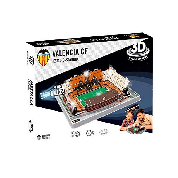 Valencia C.F.- Puzzle 3D avec lumière Stade Mestaille Valencia CF , 13682
