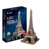 Puzzle 3D Cubic Fun - Tour Eiffel avec LED - Paris, France - l091h